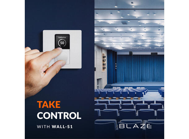 Blaze Audio Veggpanel Wall-S1 White Volum kildevalg for PZ Connect 