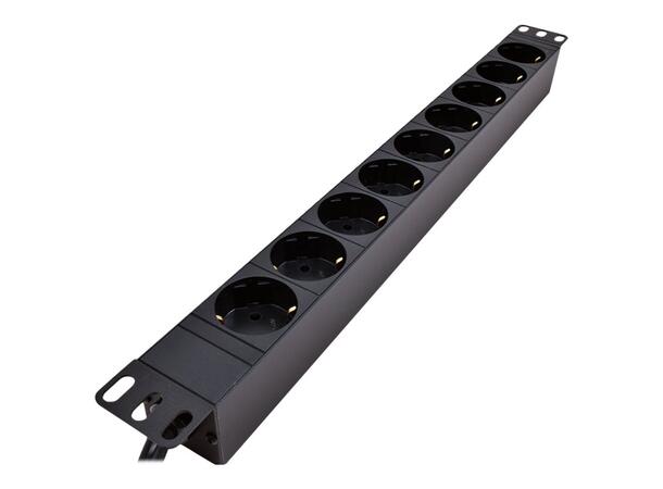 LinkIT 19" Strømskinne 9xCEE 7/4 3m CEE 7/7 | 16A | 1U 