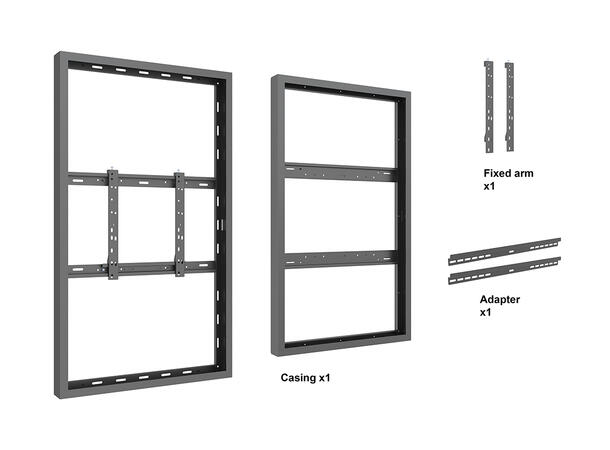 Multibrackets Pro kabinett vegg 55" Svart, 25Kg, Vesa 500x400 