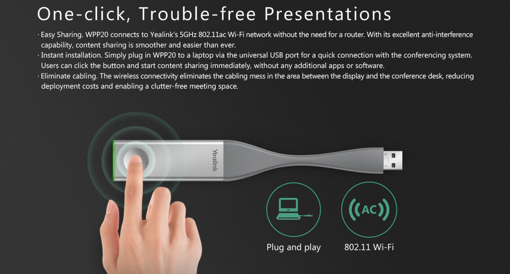 how to use yealink wireless presentation pod