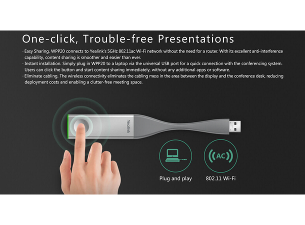 Yealink WPP20 Wireless Pod Wireless presentation Pod for YeaLink