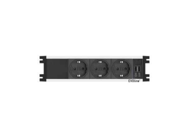 EVOline® U-Dock 3x stikk | 2 x USB | Wieland GST18 inn 