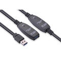 Elivi USB 3.0 A Forlenger kabel 10 meter Aktiv, M/F, 3.0, Svart
