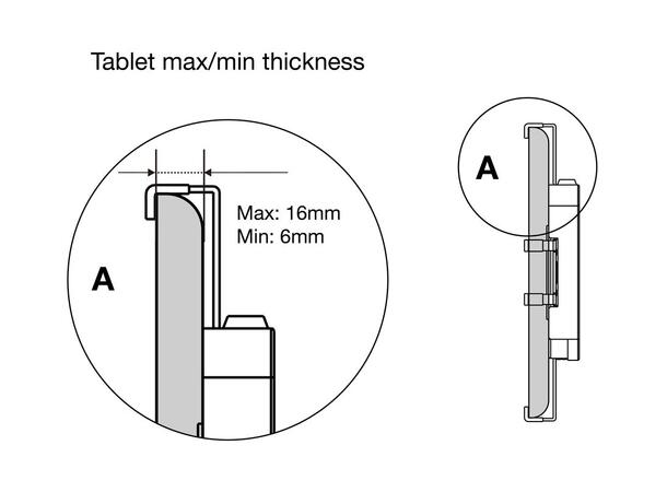 Multibrackets Tablet holder Tilt & Roll Codec Shelf