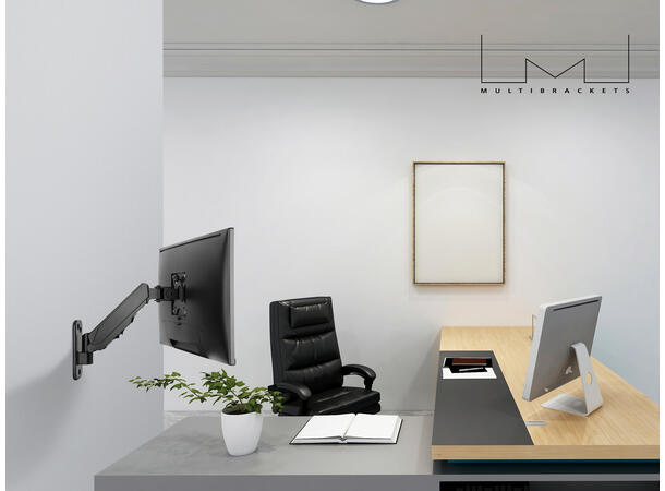 Multibrackets Veggfeste basic single Sort, 8Kg, VESA 75-100, 17-33" 