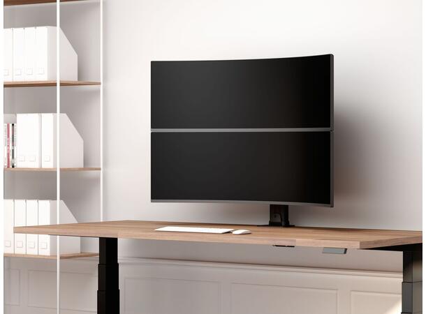 Multibrackets bordstativ HD dual klemme Svart , VESA 100, 2 x 24Kg, 32-50" 