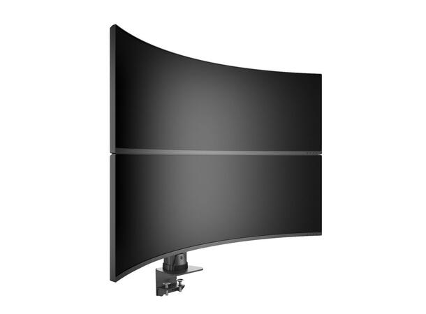 Multibrackets bordstativ HD dual klemme Svart , VESA 100, 2 x 24Kg, 32-50" 