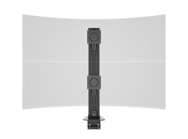 Multibrackets bordstativ HD dual klemme Svart , VESA 100, 2 x 24Kg, 32-50" 