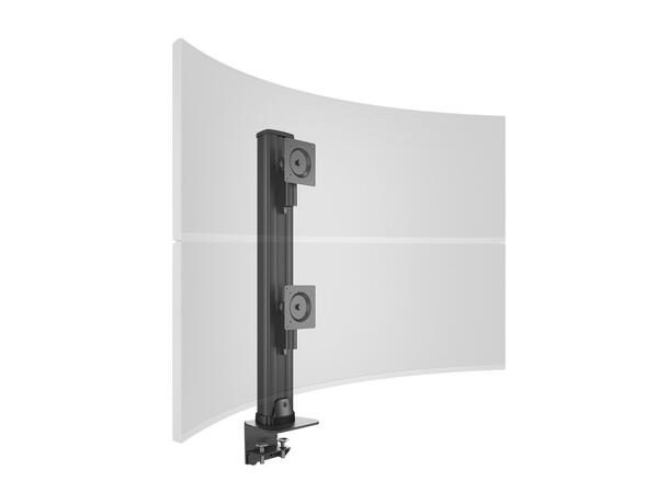 Multibrackets bordstativ HD dual klemme Svart , VESA 100, 2 x 24Kg, 32-50" 
