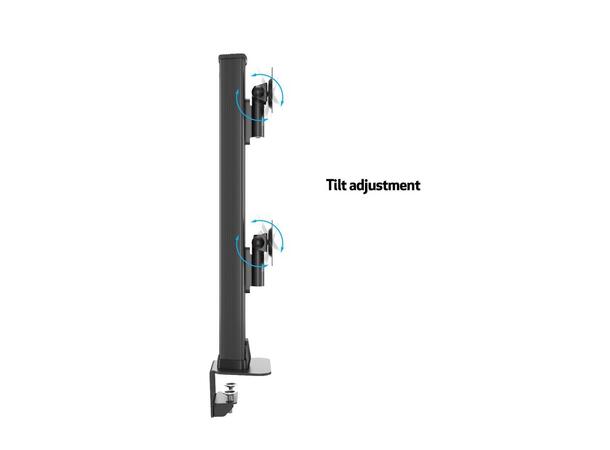 Multibrackets bordstativ HD dual klemme Svart , VESA 100, 2 x 24Kg, 32-50" 