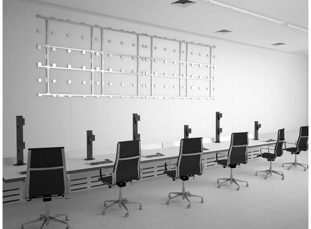 Multibrackets bordstativ HD dual klemme Svart , VESA 100, 2 x 24Kg, 32-50" 