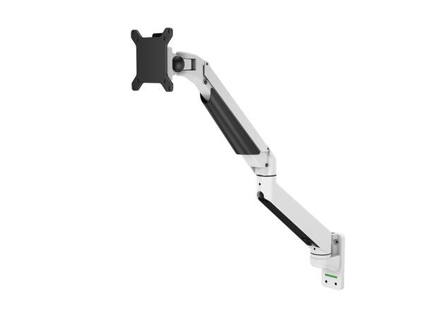 Multibrackets vegg gass arm single Hvit , VESA 75x75 100x100, 10Kg, 15-32" 