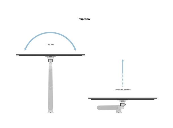 Multibrackets vegg gass arm single Hvit , VESA 75x75 100x100, 10Kg, 15-32" 