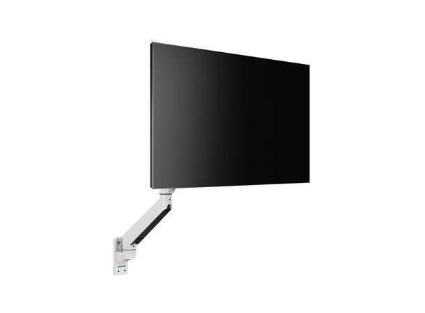 Multibrackets vegg gass arm single Hvit , VESA 75x75 100x100, 10Kg, 15-32" 