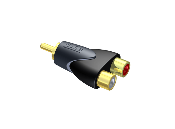 Procab Adapter CLP106 1 x RCA  han til 2 x RCA hun adapter 