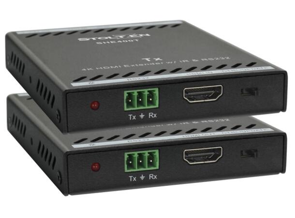 Stoltzen SHE400 HDBaseT Kit med RS232 HDMI 10.2Gbps 4K, RS232 & IR