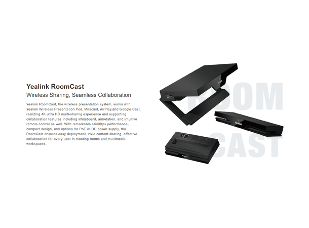 Yealink RoomCast Airplay, Miracast, Chromcast, Wi-Fi