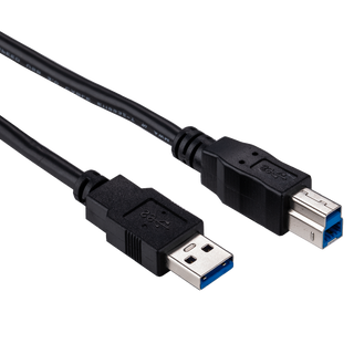 Elivi USB 3.0 A til B kabel 3 meter Svart (Stor B kontakt)