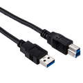 Elivi USB 3.0 A til B kabel 3 meter Svart (Stor B kontakt)