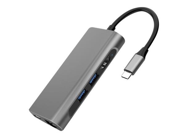 Elivi USB C Docking 7 in 1 MultiPort Adapter HUB, SpaceGrey