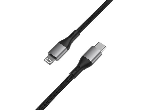 Elivi USB C til Lightning kabel 3 meter Svart/Space Grey