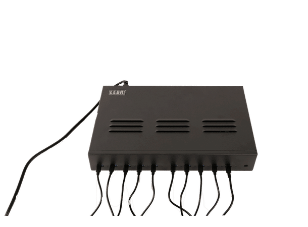 Leba NoteCharge USB C 10/65W Opp til 10 enheter 