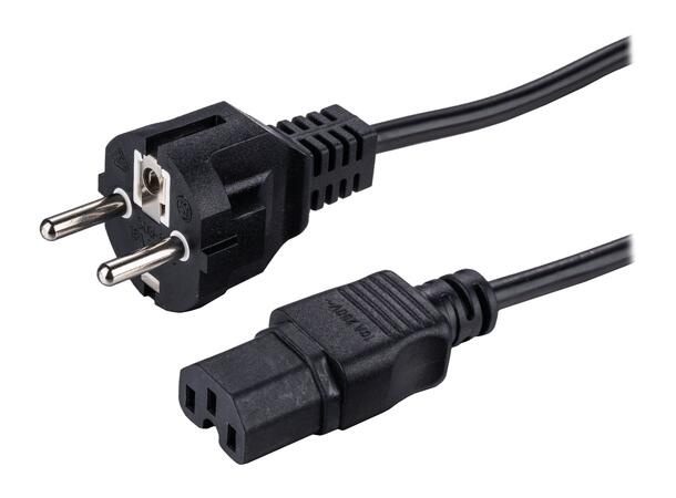 LinkIT strømkabel CEE7/7 - C15 svart 5m 3 x 1,00 mm² | LSZH 