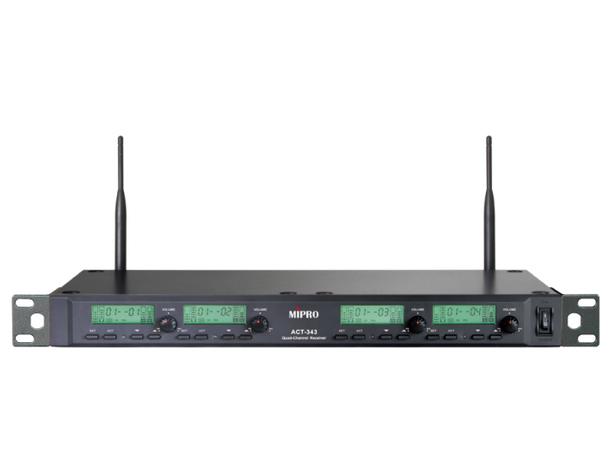 Mipro Trådløs mikrofonsett ACT-343 4 x Håndsender Ladbar  5A 506-530MHz 
