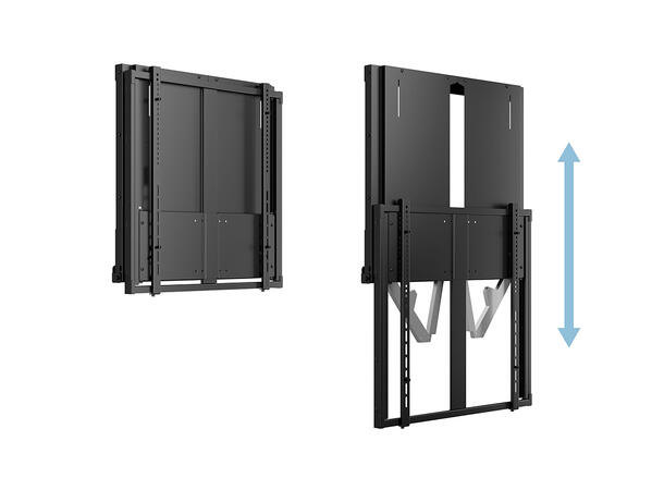 Multibrackets Veggfeste Counterbalanced Svart, 23-40kg, 600x600, 37-65" 