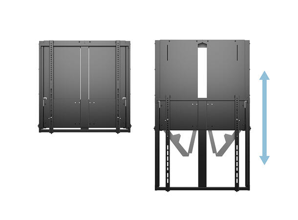 Multibrackets Veggfeste Counterbalanced Svart, 23-40kg, 600x600, 37-65" 