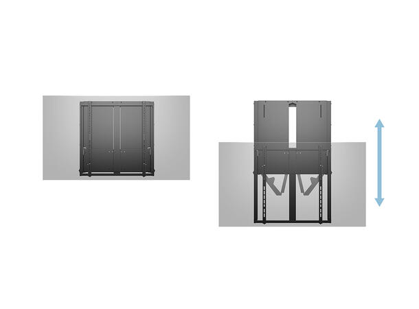 Multibrackets Veggfeste Counterbalanced Svart, 23-40kg, 600x600, 37-65" 