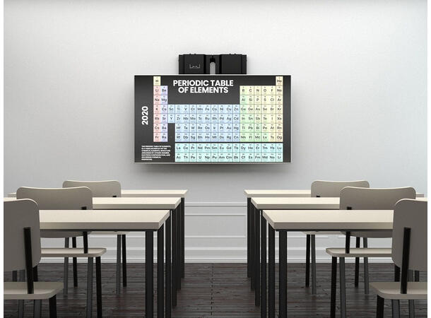 Multibrackets Veggfeste Counterbalanced Svart, 23-40kg, 600x600, 37-65" 