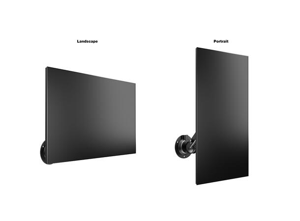 Multibrackets veggfeste Tablet arm Svart, Vesa 100x100, 6Kg, tilt. 7"-32" 