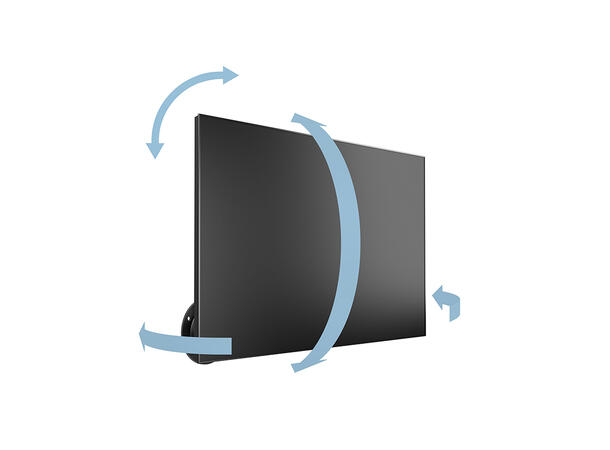 Multibrackets veggfeste Tablet arm Svart, Vesa 100x100, 6Kg, tilt. 7"-32" 