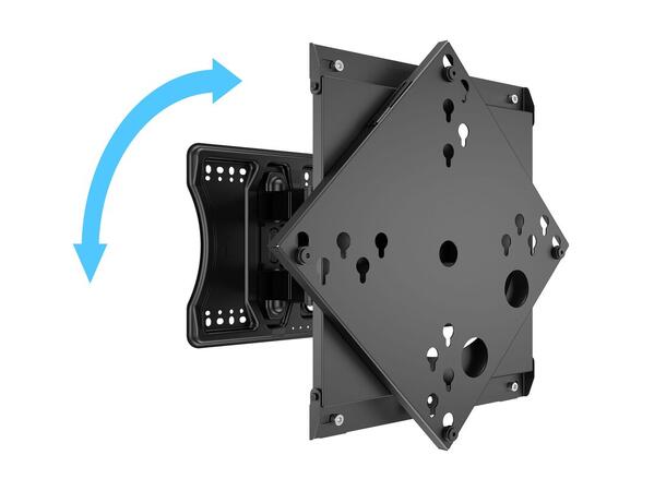 Multibrackets veggfeste super flip Svart, 35Kg,400x400, Flip & Rotate 