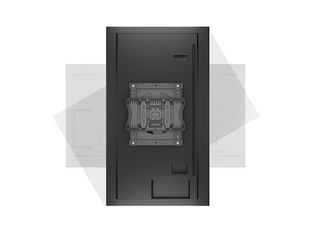 Multibrackets veggfeste super flip Svart, 35Kg,400x400, Flip & Rotate 