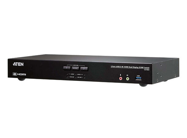 Aten KVM  2-PC 1-Bruker HDMI CS1842 Switch | Dual HDMI
