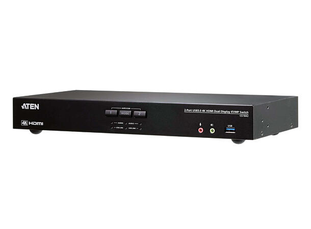 Aten KVM  2-PC 1-Bruker HDMI CS1842 Switch | Dual HDMI 