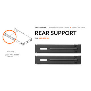 Blaze Audio Rack Rear Support Kit For feste i bakkant av rack