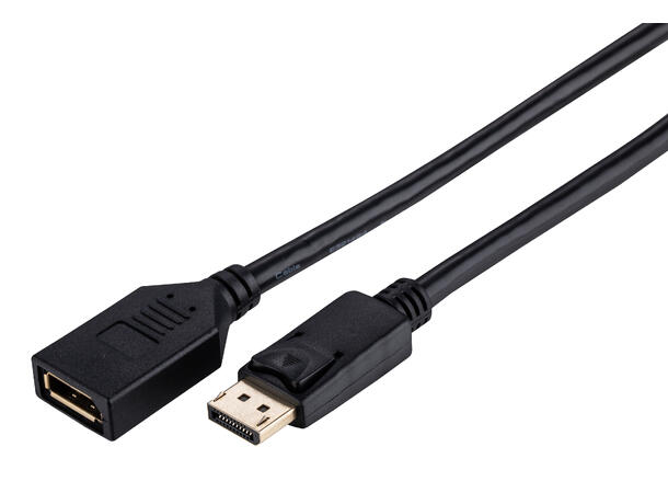 LinkIT DisplayPort 1.2 4K@60 Skjøt 2 m 4K@60Hz, svart kabel, versjon 1.2