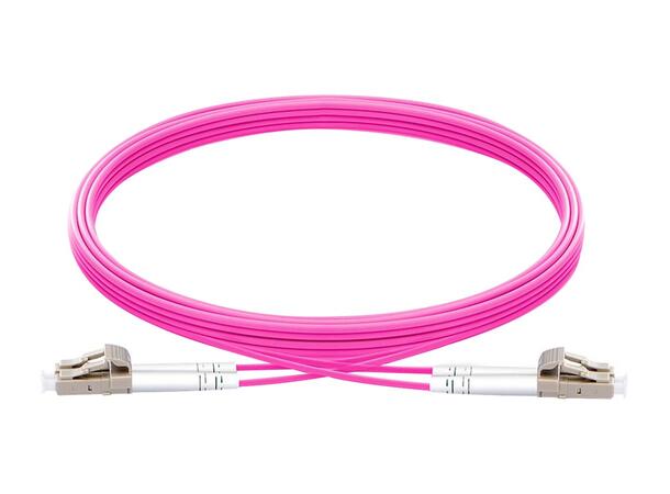 LinkIT FiberPatch Armored OM4 LC/LC 1m Braided steel , Duplex , LSZH , Magenta 