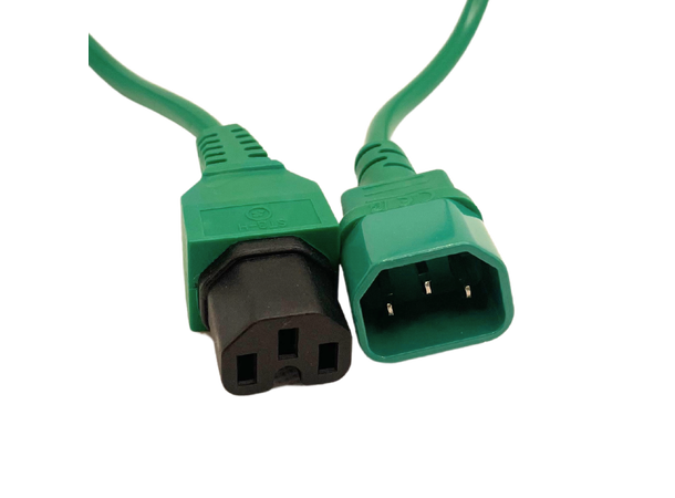LinkIT strømkabel C15/C14 grønn 1m 3 x 1,00mm² | PVC 