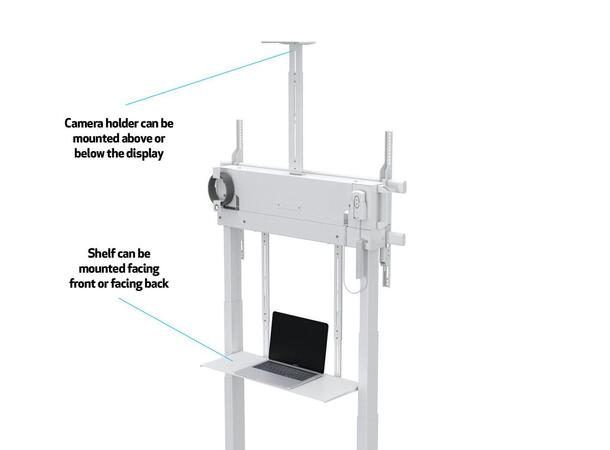 Multibrackets Tralle motor floorstand XL Hvit, 1000x600, 150kg, 42-100" 