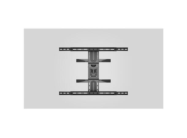 Multibrackets Veggfeste Flexarm L Svart, 600x400, 45Kg, 40-75" 