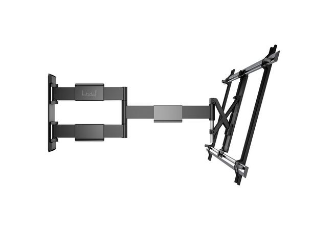 Multibrackets Veggfeste flexarm Thin L Svart, 600x400, 30Kg, 37" - 65" 