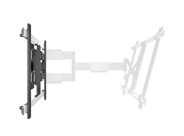 Multibrackets Veggfeste flexarm Thin L Svart, 600x400, 30Kg, 37" - 65" 