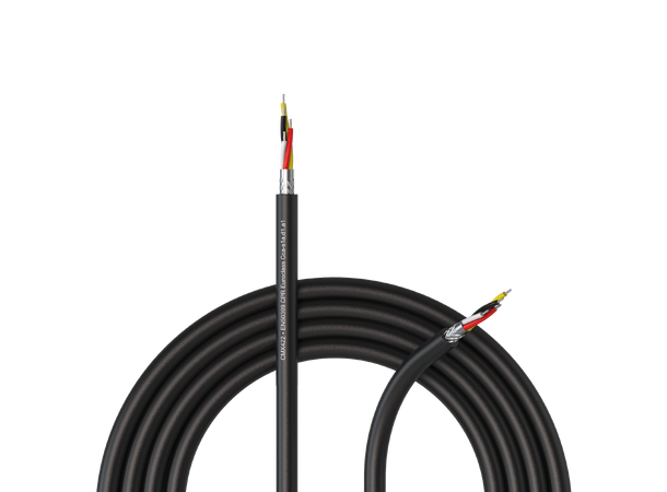 Procab DMX kabel CMX422/1 CCA Sort 4x0,35mm² EN50399 CPR Cca-s1a,d1,a1 100m 