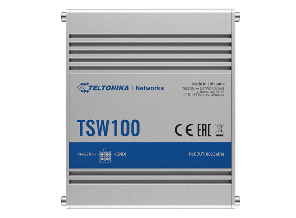 Teltonika TSW100 Unmanaged PoE+ Switch