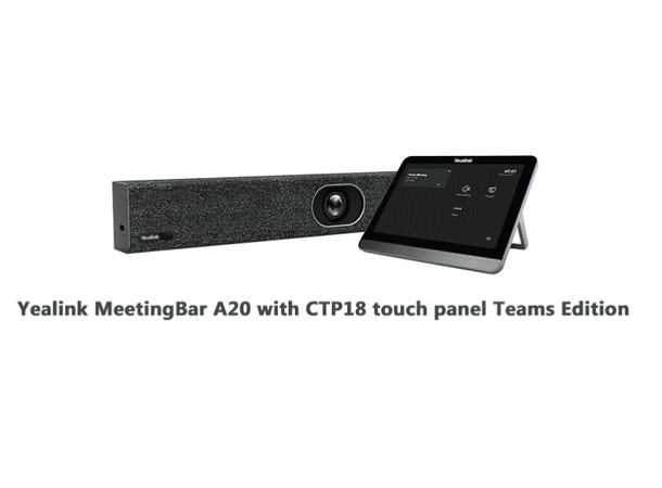 Yealink A20 Teams/Zoom Collaboration bar with CTP18 touch control