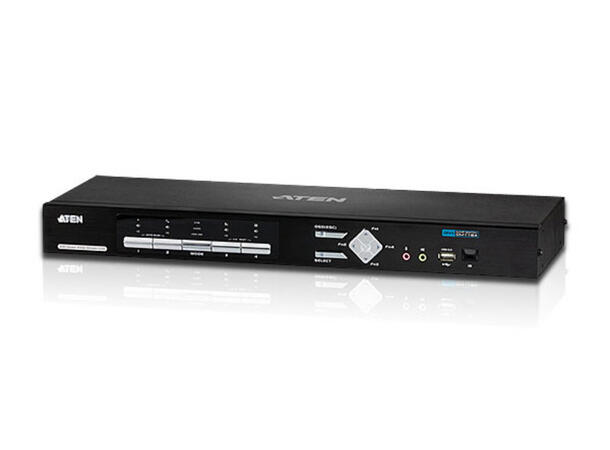 Aten KVM  4-PC 1-Br Split-Screen CM1164A Switch Box | DVI-I DL | USB | Lyd 